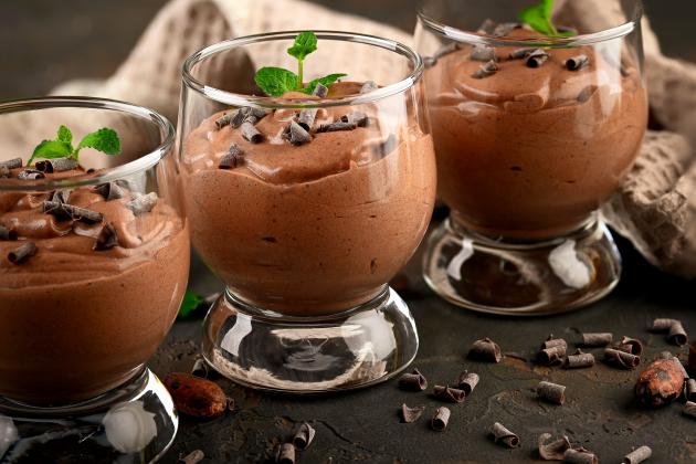 High protein chocolate mousse