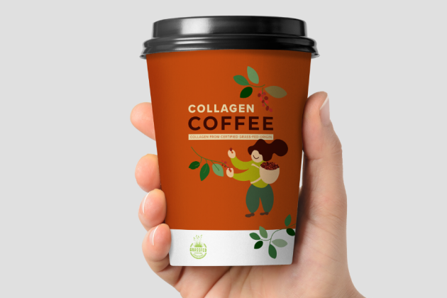 Grass-fed certified collagen coffee