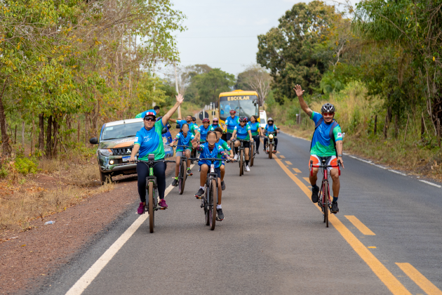 Children biking on Environmental Day