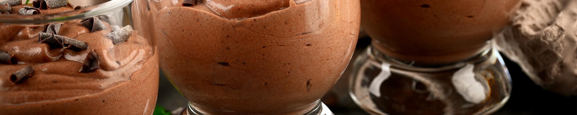 High protein chocolate mousse